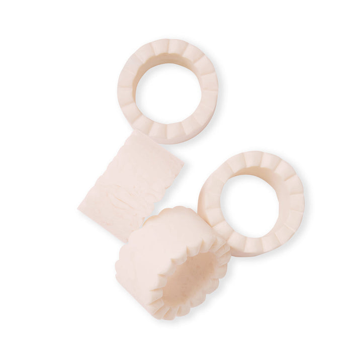Pink Scallop Napkin Ring Set of 4