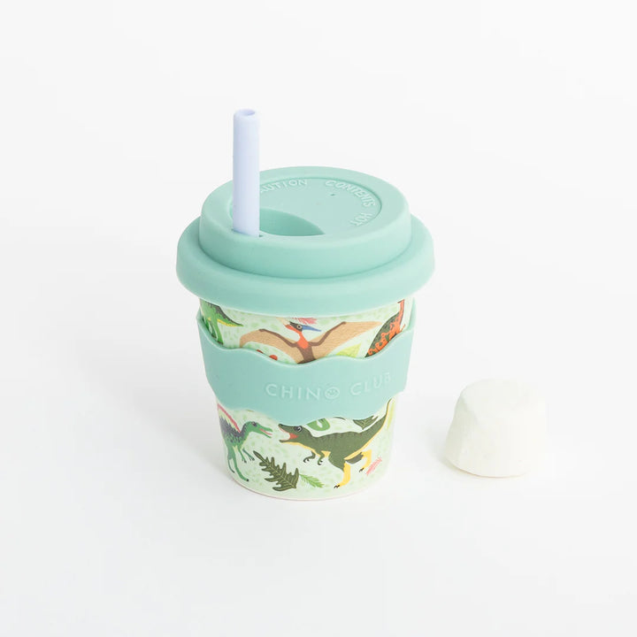 Green Dino Babychino Cup 8 oz