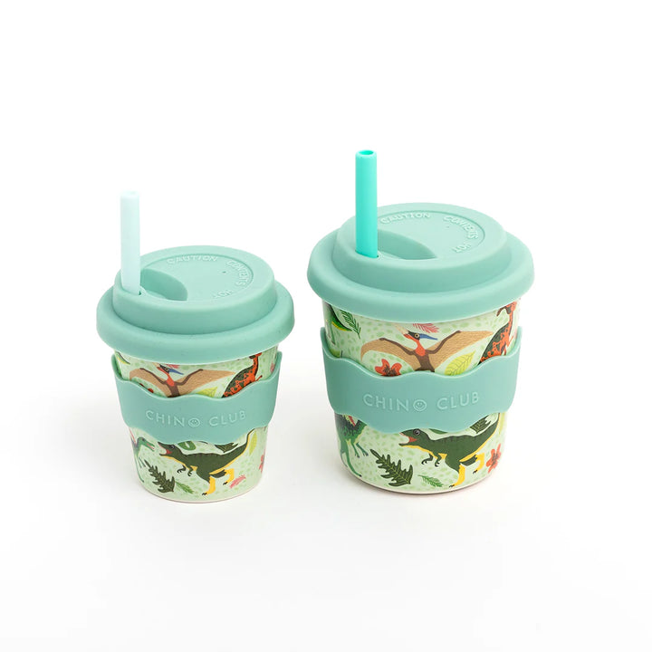 Green Dino Babychino Cup 8 oz