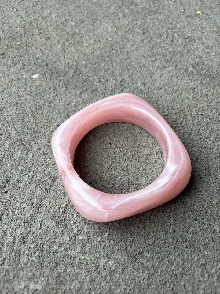 Angular Cuff Bangle in Pink