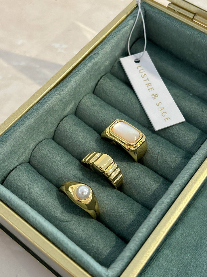 18K Gold Plated Daily Stacker Rings 3set