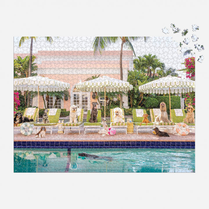 Galison Gray Malin Palm Beach Pool Day Puzzle 1000pcs