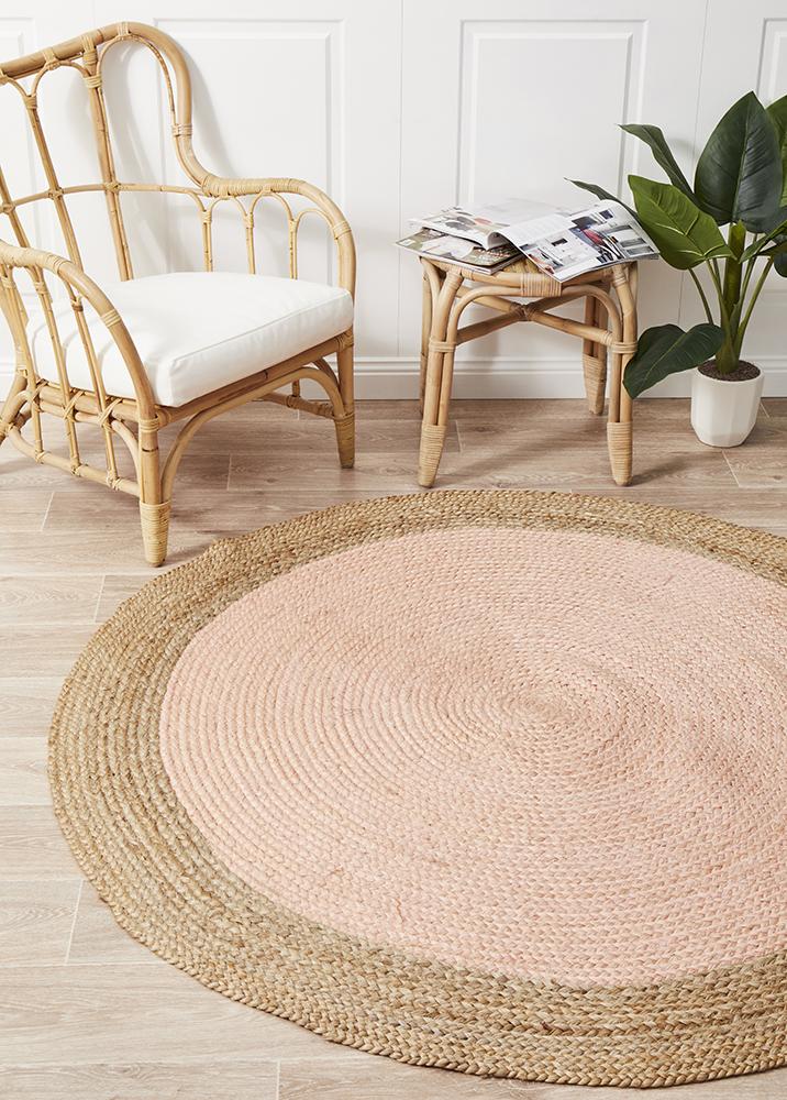 Atrium Round Natural and Pink