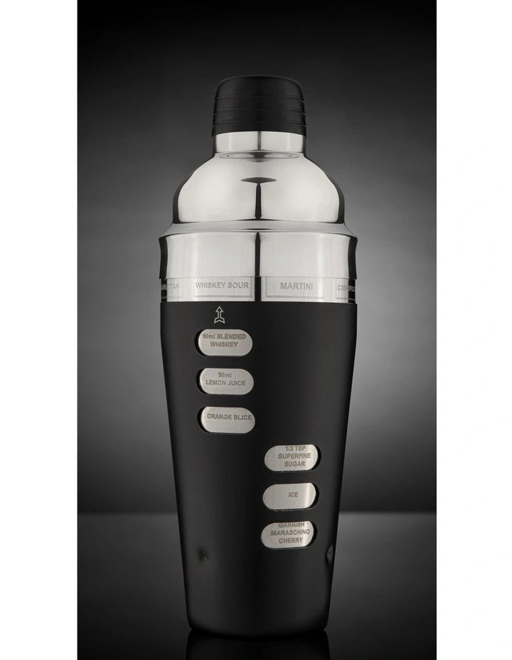 Aurora Recipe Cocktail Shaker - Black
