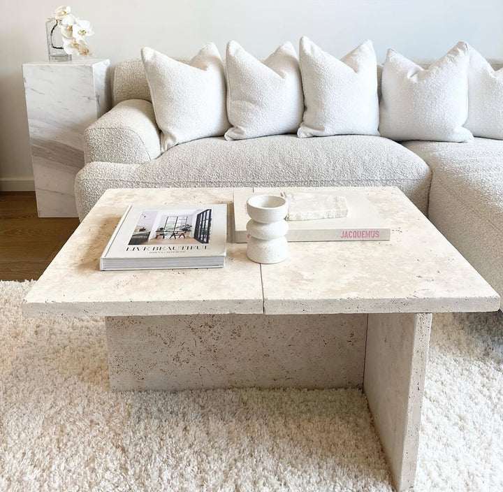 Ivory Travertine Coffee Table