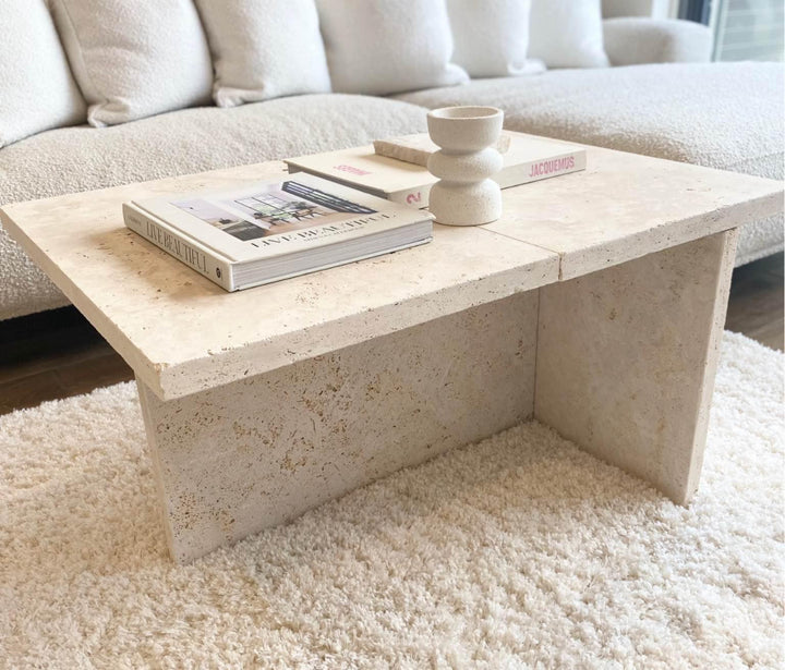 Ivory Travertine Coffee Table