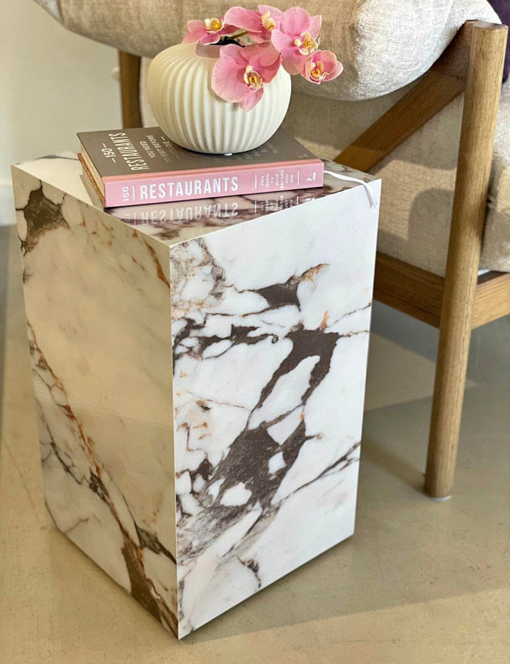 Calacutta Stone Side Table