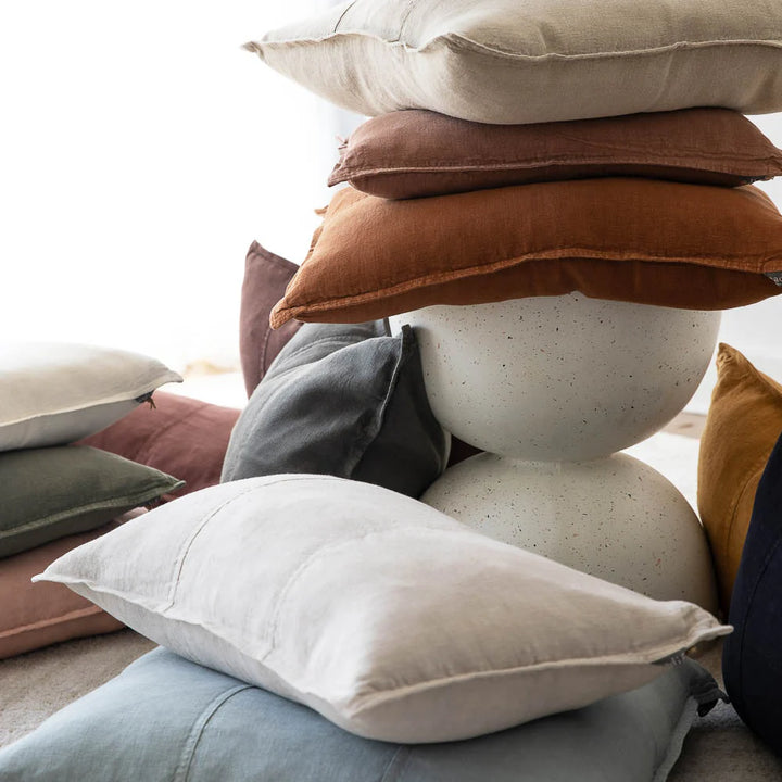 Luca Linen Cushion - Nutmeg