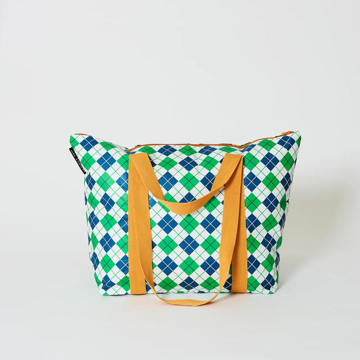 Argyle Zip Medium Tote Bag