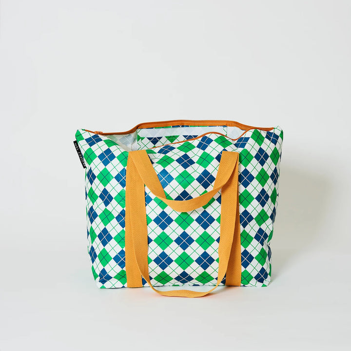 Argyle Zip Medium Tote Bag