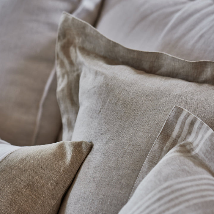 Riley Linen Cushion - Natural