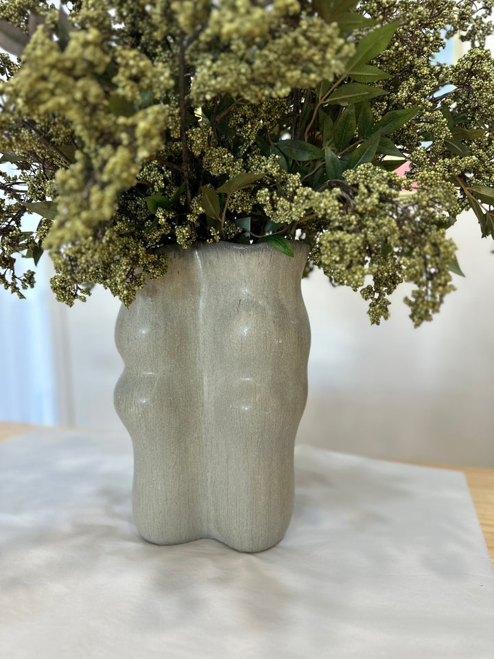 August Wavy Mineral Vase