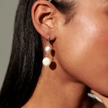 Aura Pearl Silver Plated Earrings