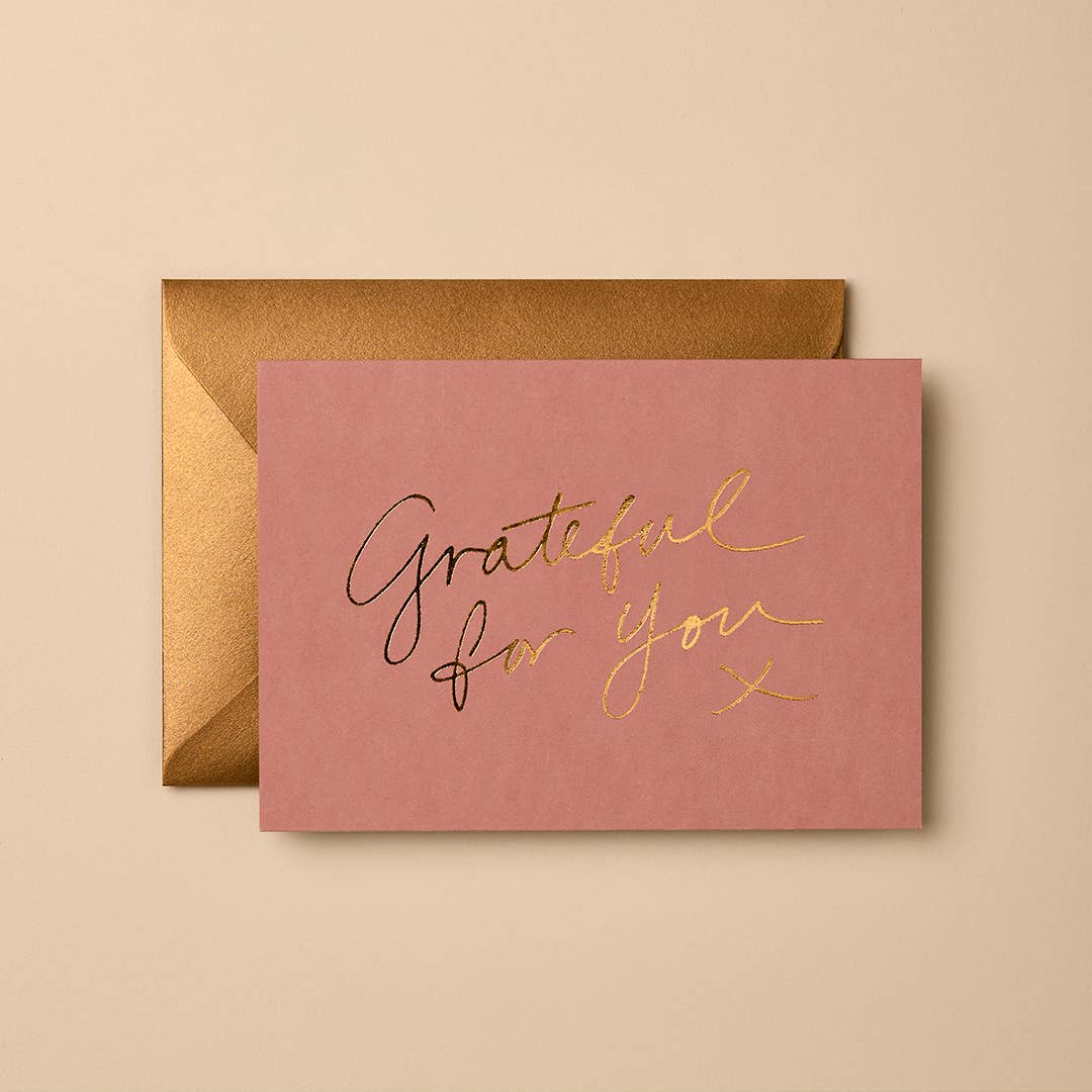 Grateful For You x (Blush) Greeting Card