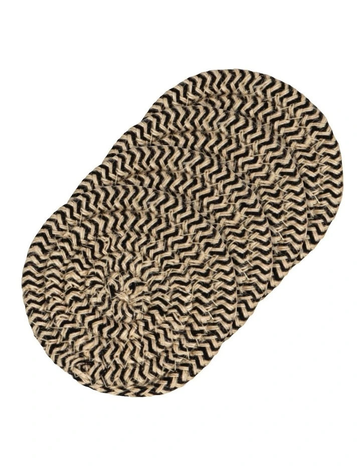 Nixon Coasters 4 Pack in Black/Natural