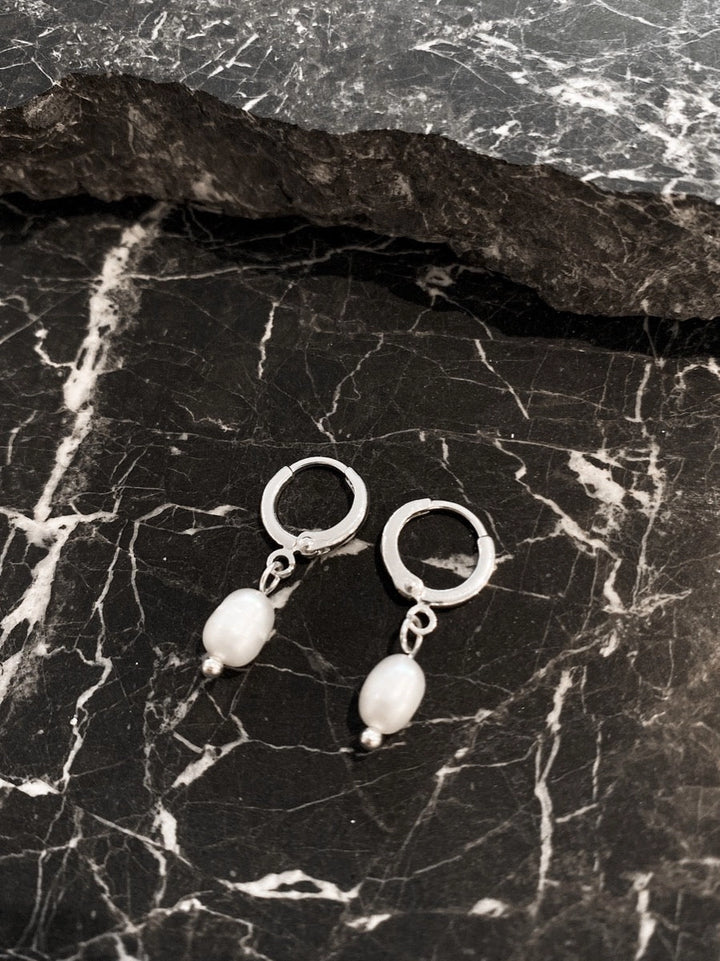 Daphne Silver Plated Pearl Earrings