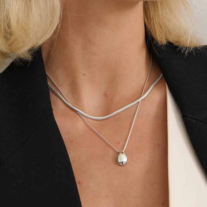 Droplet Sterling Silver Necklace