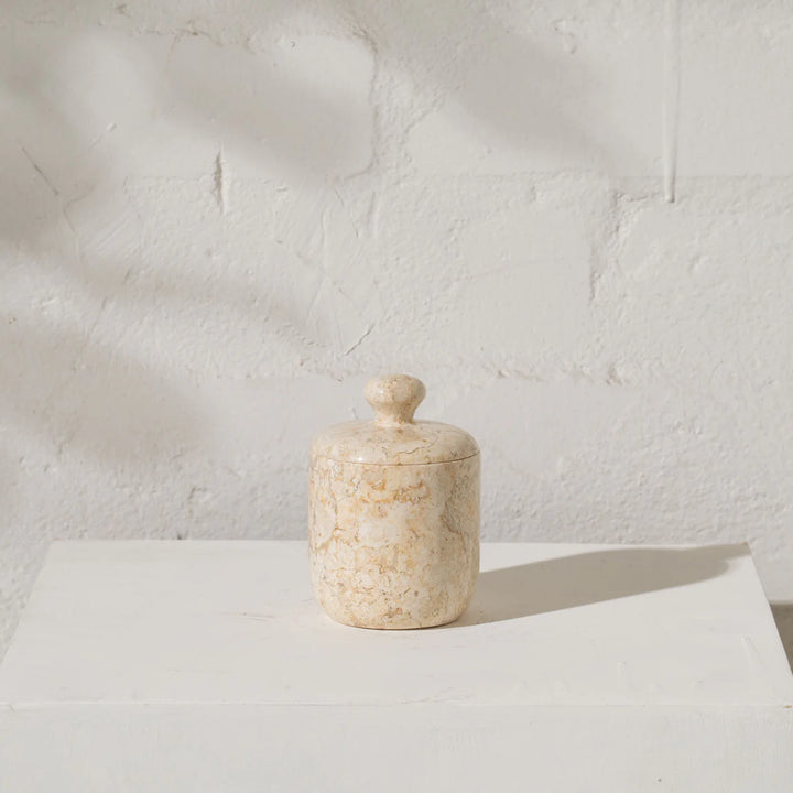 EMELE TRAVERTINE JAR
