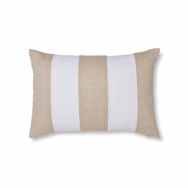 Riley White / Linen Patch Cushion 40x60