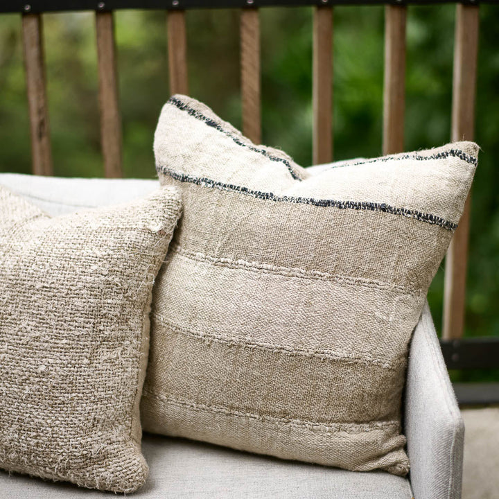 Retreat Cushion - Natural/Ivory/Black