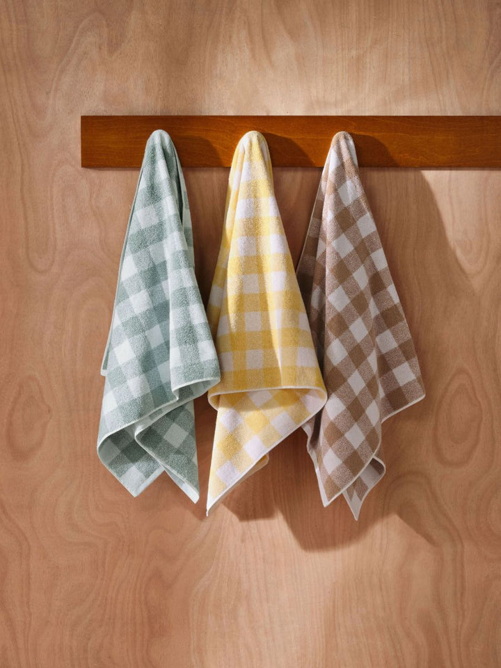 Flinders Check Saltwater Hand Towel