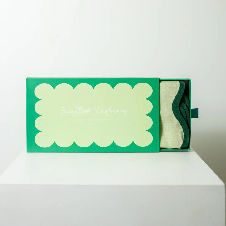 Scallop Napkins - Green