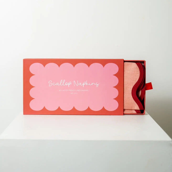 Scallop Napkin - Pink