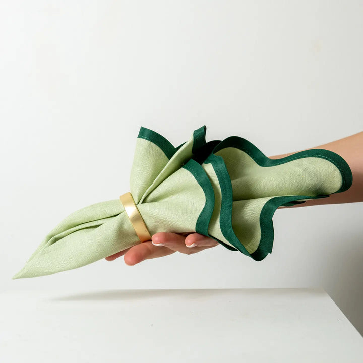 Scallop Napkins - Green
