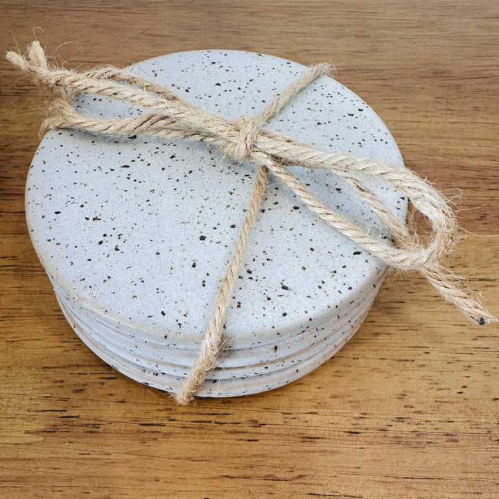 CERAMIC SPECKLE COASTER SET 4