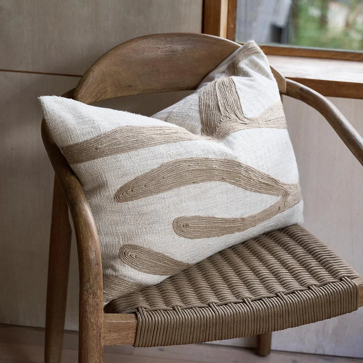 Zanth Cushion - Ivory/Natural