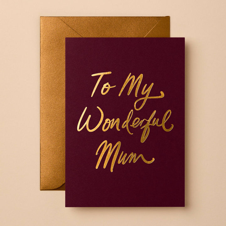To My Wonderful Mum | Luxury Foil Greeting Card