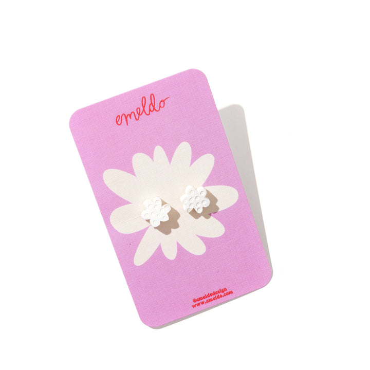 Flower Studs // select colour: Neon red