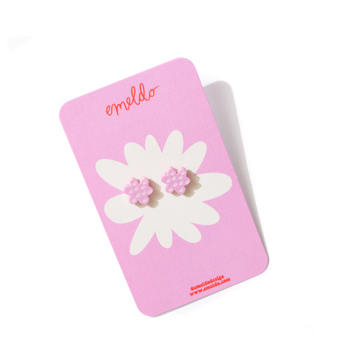 Flower Studs // select colour: Neon red