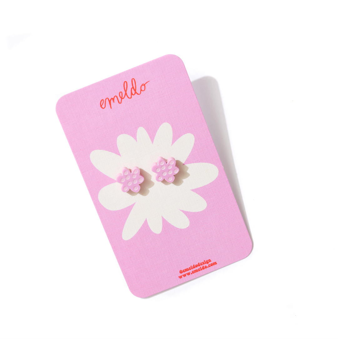 Flower Studs // select colour: Silver mirror
