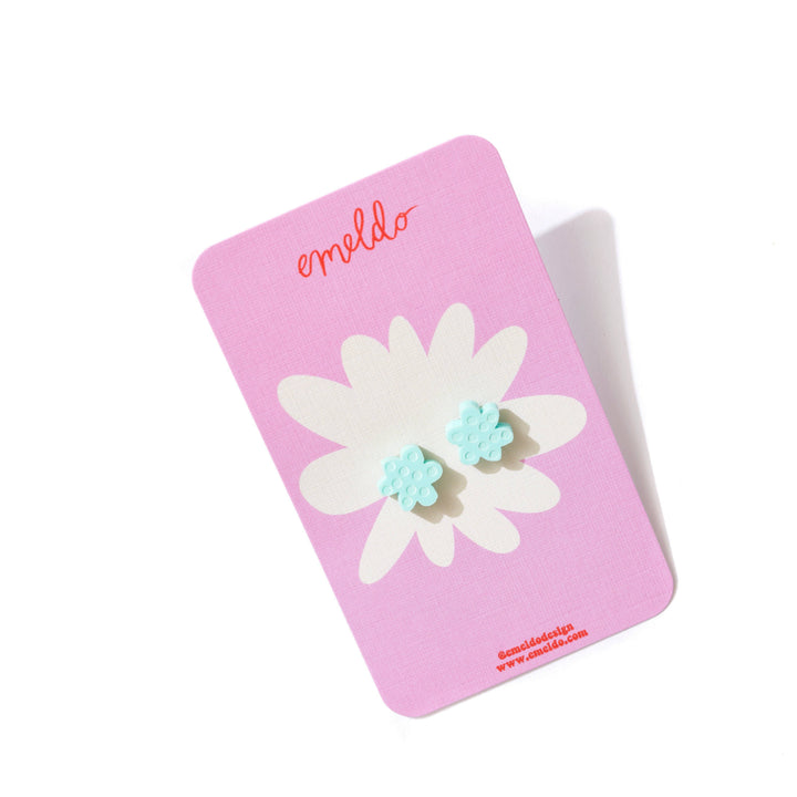 Flower Studs // select colour: Neon red