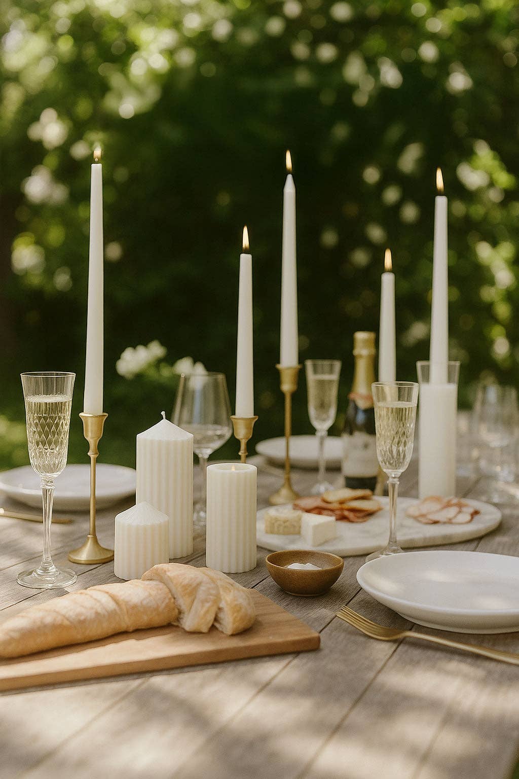 Simple Taper Candle: White / Unscented / 25.5cm