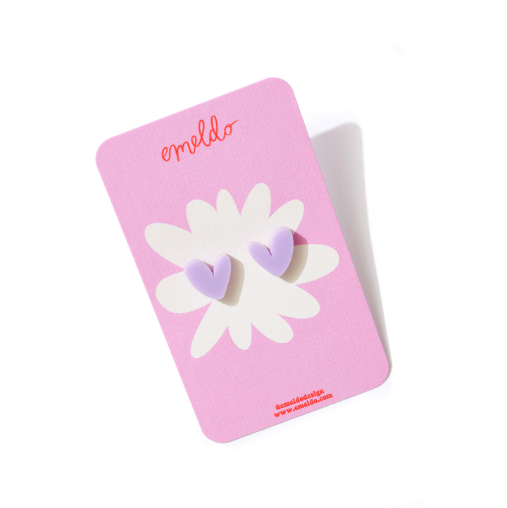 Heart Studs // Select Colour: Blue Glitter