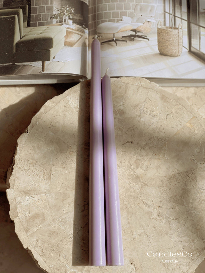 The Signature Taper | Vibrant Sculptural Soy Candle: Dusty Rose / Unscented / 30.5cm