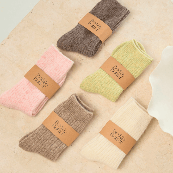 The Comfiest Socks - Light Brown: S/M