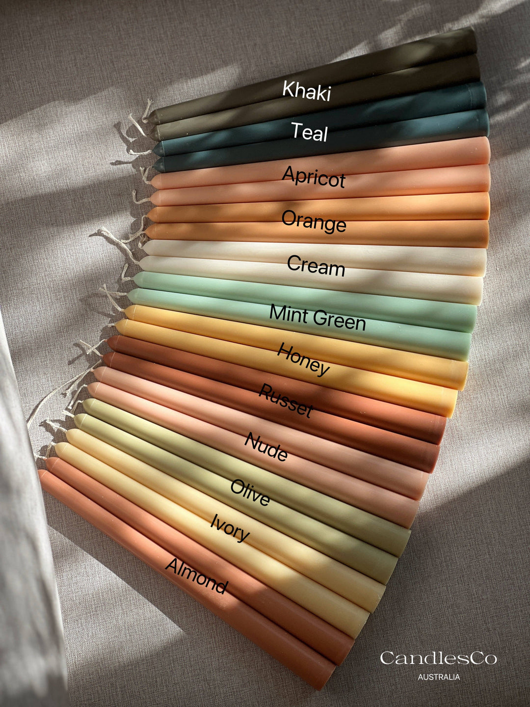 Simple Taper Candle: Khaki / Unscented / 25.5cm