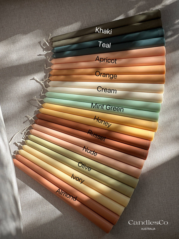 Simple Taper Candle: Khaki / Unscented / 25.5cm