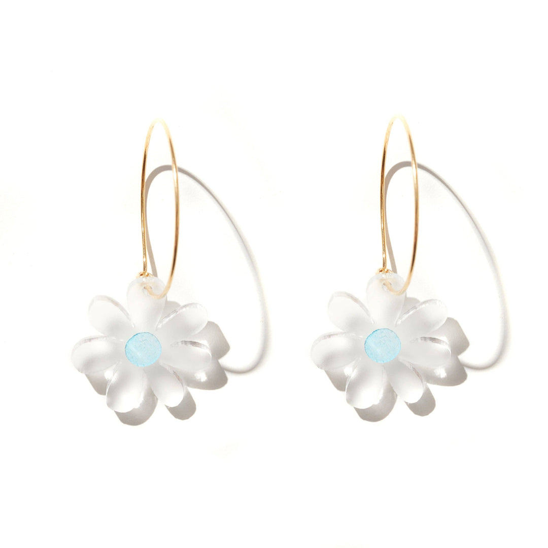 Mini Daisies // select colour: Pink with red / Gold Hoop