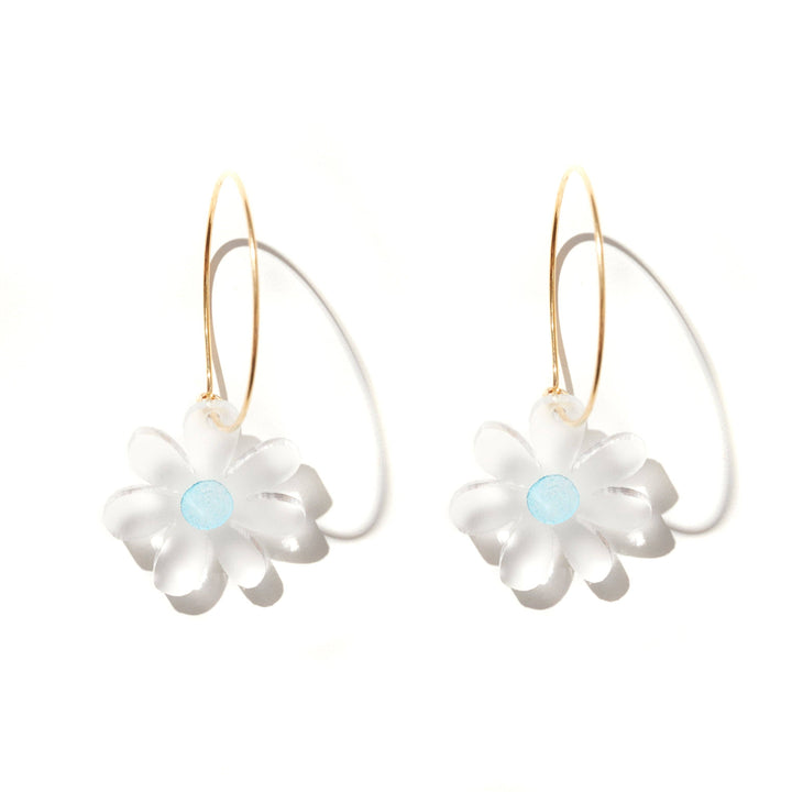 Mini Daisies // select colour: Pink with red / Gold Hoop