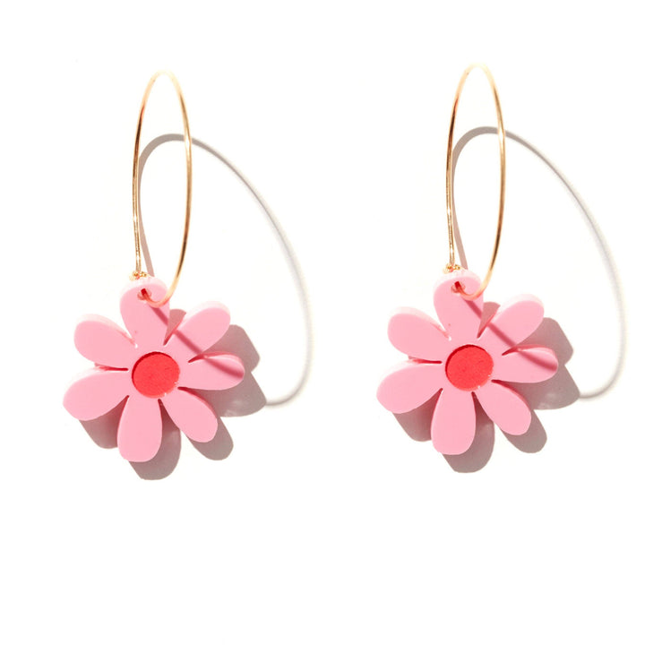 Mini Daisies // select colour: Mint with green / Silver Hoop