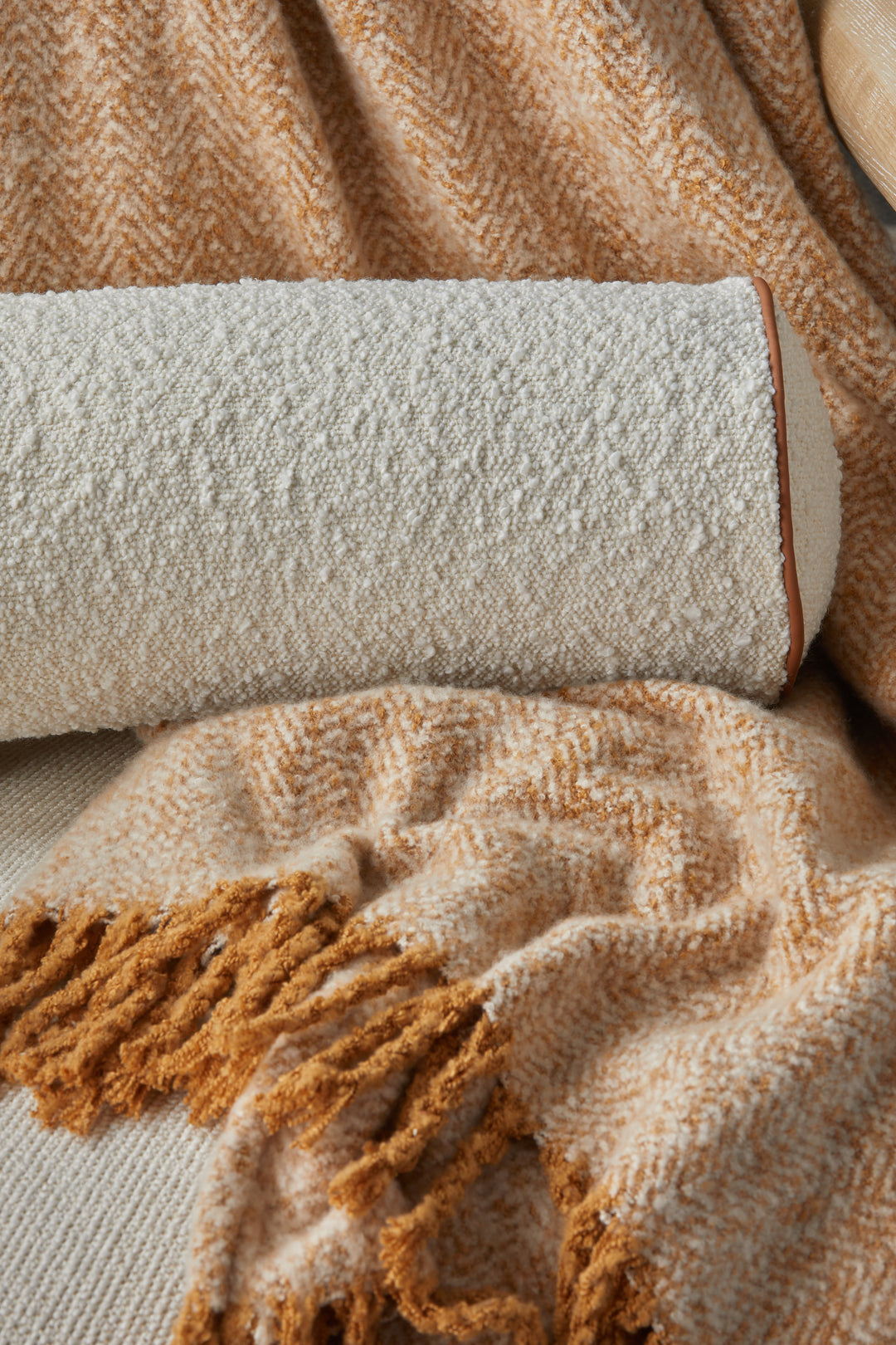 Alba Faux Mohair Throw - Toffee