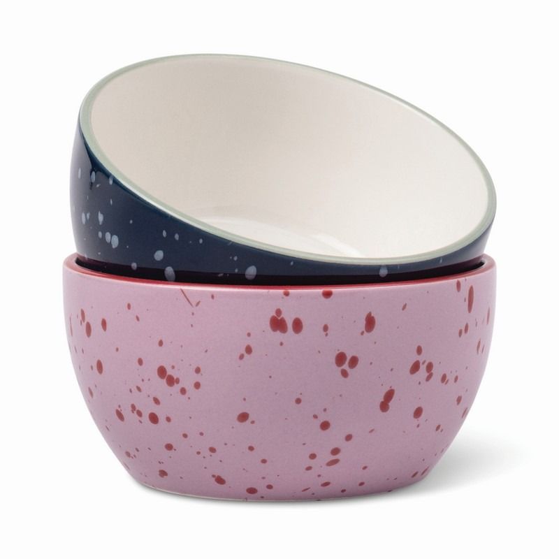 The Bella Set of 2 Dipping Bowls - Navy and Lilac