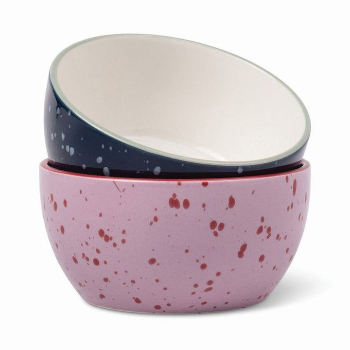 The Bella Set of 2 Dipping Bowls - Navy and Lilac