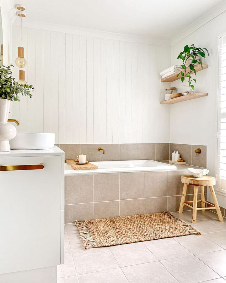HERRINGBONE JUTE MAT - NATURAL
