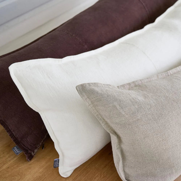 Luca Linen Long Lumbar - Off White