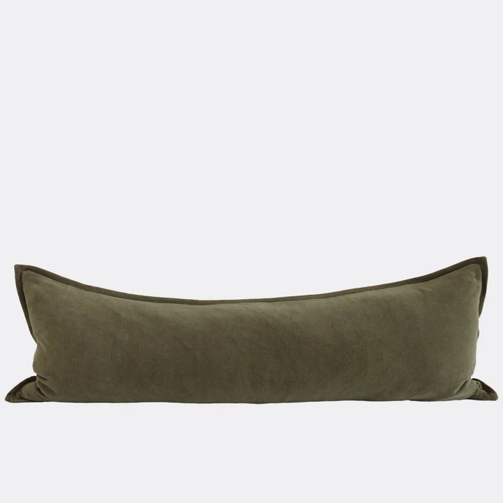 Evelyn Velvet Long Lumbar- Olive